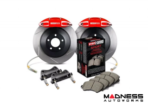 Honda Civic Brake Kit - Front - Stoptech - Slotted Rotors + Red Calipers - 2006